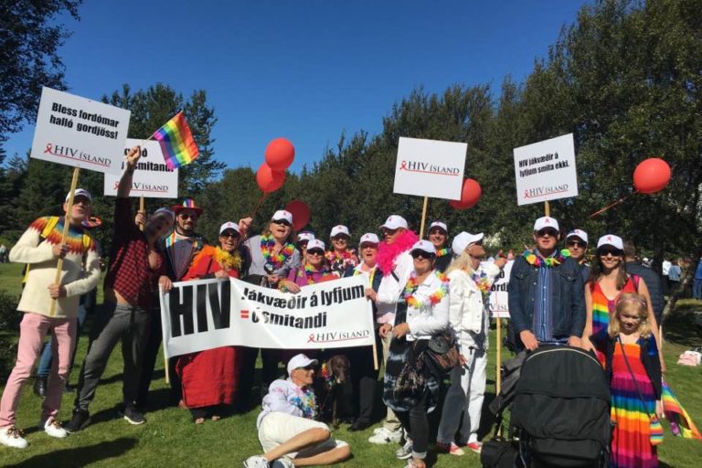 HIV- Ísland í gleðigöngu Hinsegin daga