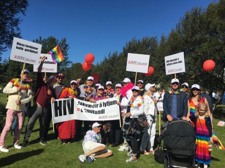 HIV- Ísland í gleðigöngu Hinsegin daga